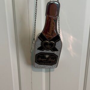 Champs Silver and Black Bottle Handbag